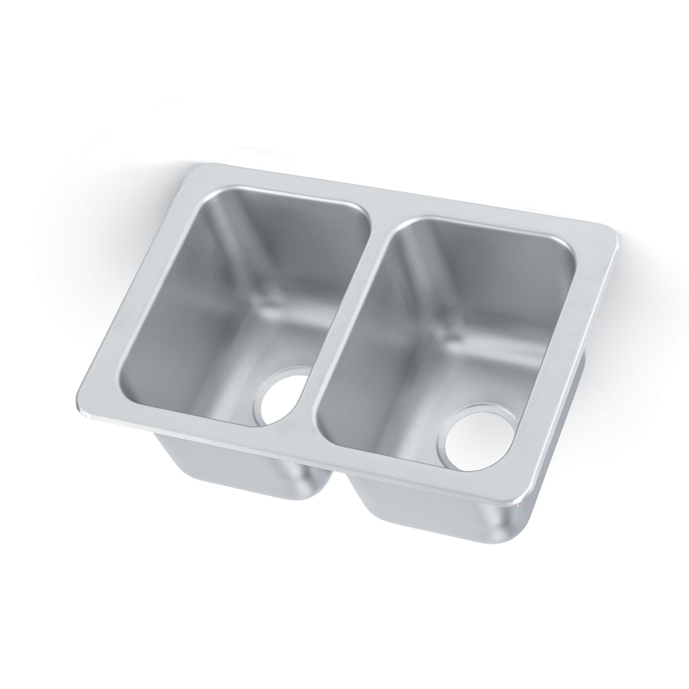 Vollrath 102-1-1 (2) Compartment Drop-in Sink - 10" x 14"