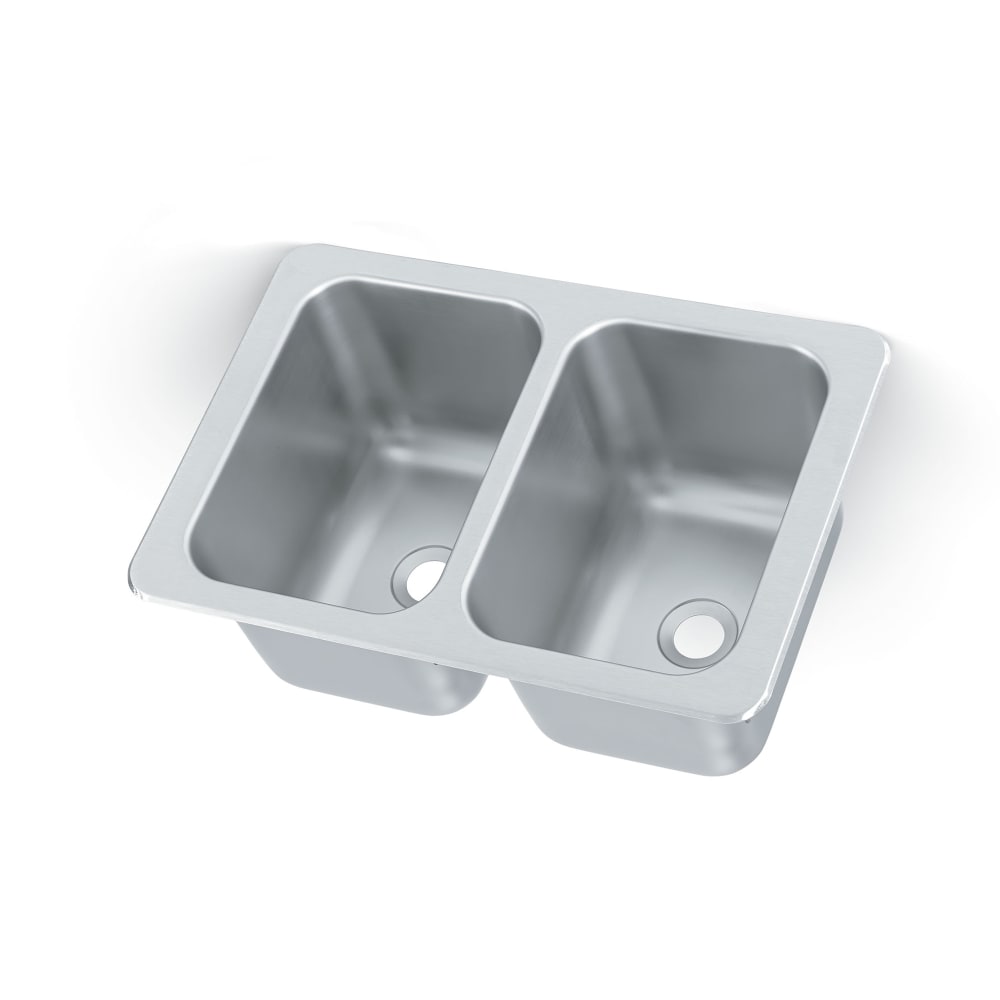 Vollrath 102-1-2 (2) Compartment Drop-in Sink - 10" x 14"
