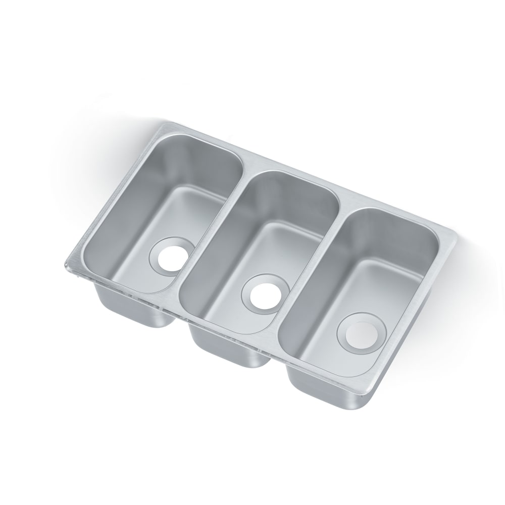 Vollrath 12065-3 (3) Compartment Drop in Sink - 6 1/8" x 12 1/8"
