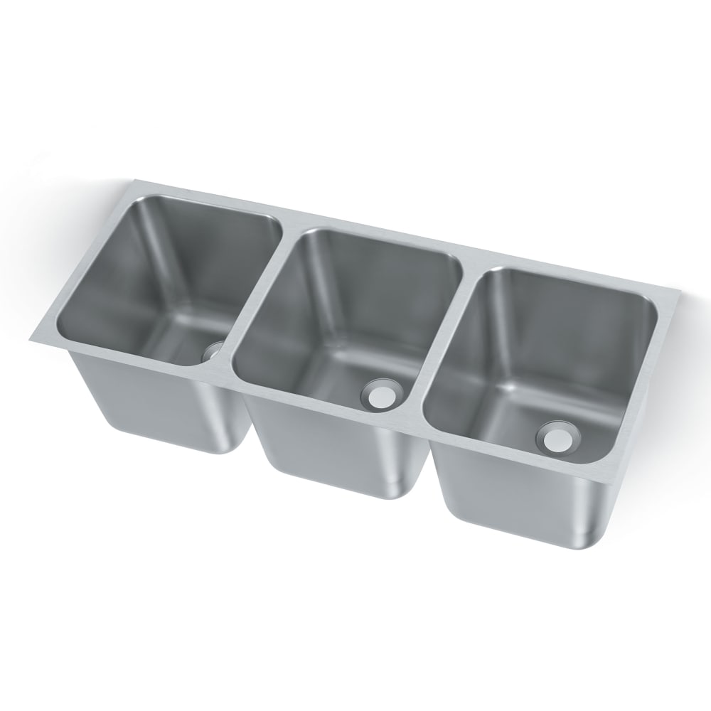 Vollrath 12123-2 (3) Compartment Undermount Sink - 14" x 12"