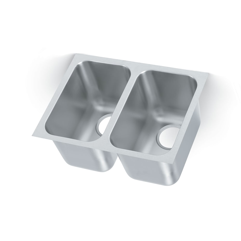 Vollrath 9102-1 (2) Compartment Undermount Sink - 14" x 9"