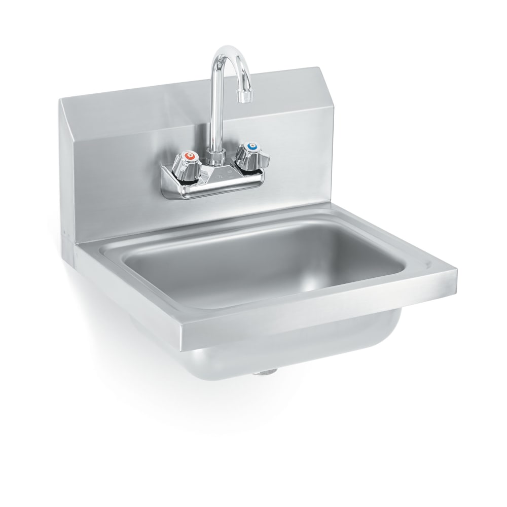 Vollrath K1410-C Wall Mount Commercial Hand Sink w/ 17"L x 15"W x 5 1/2"D Bowl, Gooseneck Faucet
