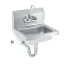 Vollrath K1410-CP Wall Mount Commercial Hand Sink w/ 17"L x 15"W x 5 1/2"D Bowl, Gooseneck Faucet thumbnail 2