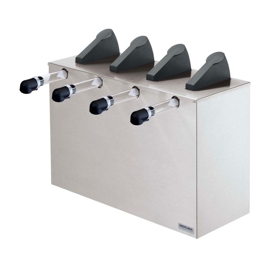 Server Countertop Dispenser w/ (4) Pumps, 1-1/2 Gallon Pouches, 1 oz. Yield, Stainless Base (07200)