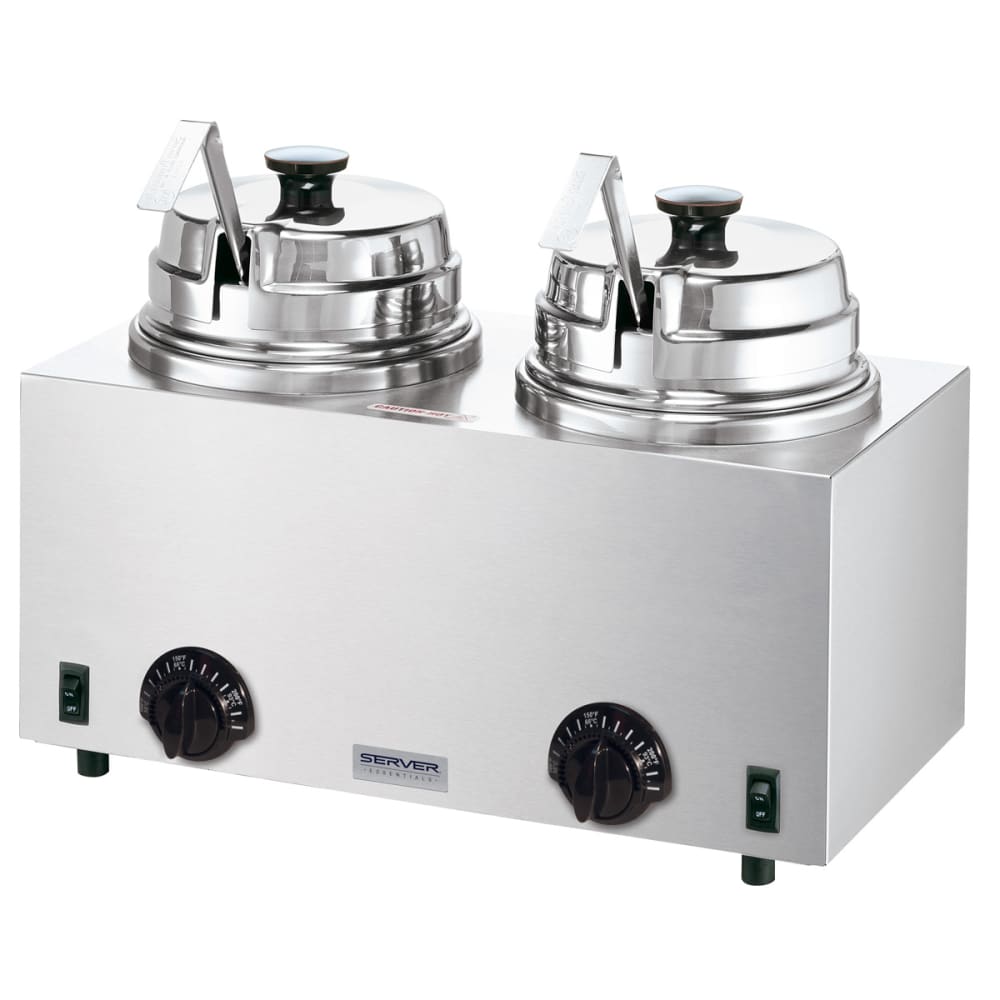 Server 6 qt All Purpose Topping Warmer - (2) 1 oz Ladles, 120v (81220)