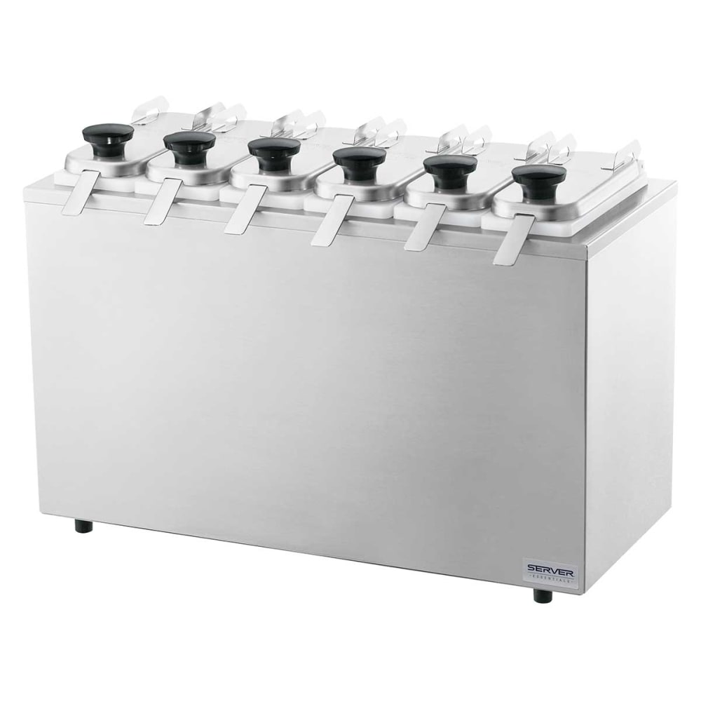 Server Serving Bar Base holds (4) Standard Fountain Jars, Stainless (83600)