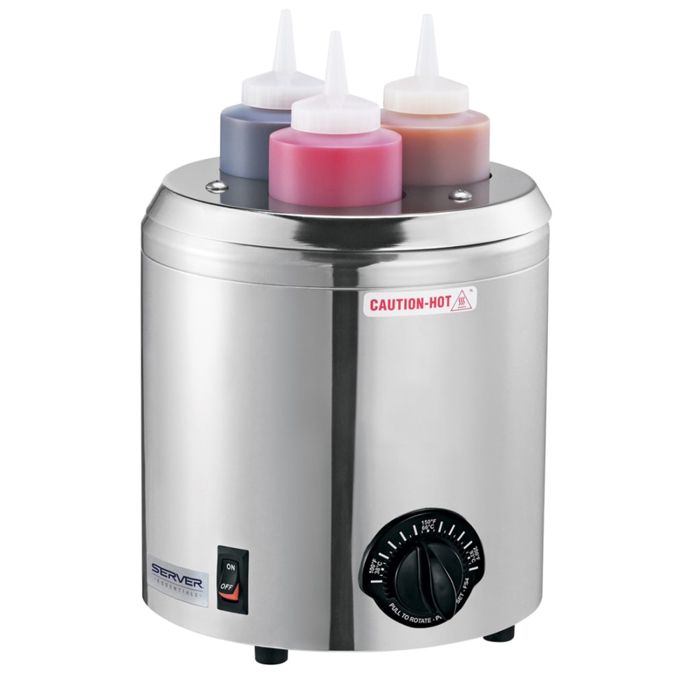 Server Topping Warmer, Includes (3) 16 oz Squeeze Bottles (86810)