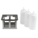 Server Squeeze Bottle Holder, Triple Unit w/ (3) 16 oz Bottles, SS (86831) thumbnail 5