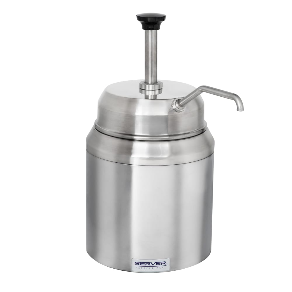 Server Insulated Chilled Condiment Server w/ 1 oz Yield Pump & 3 qt Jar, Stainless (94070)