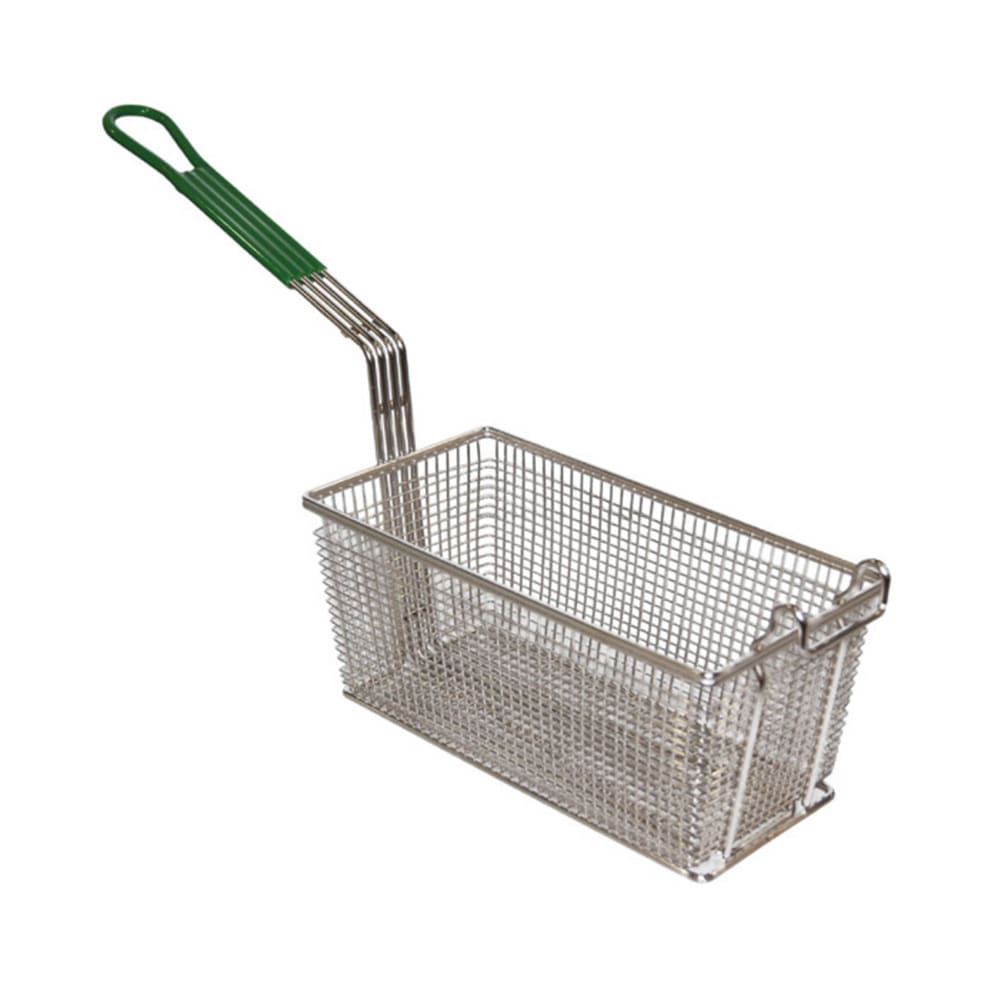 Prince Castle 77-P Fryer Basket w/ Coated Handle & Front Hook, 13 1/4" x 5 5/8" x 5 11/16"