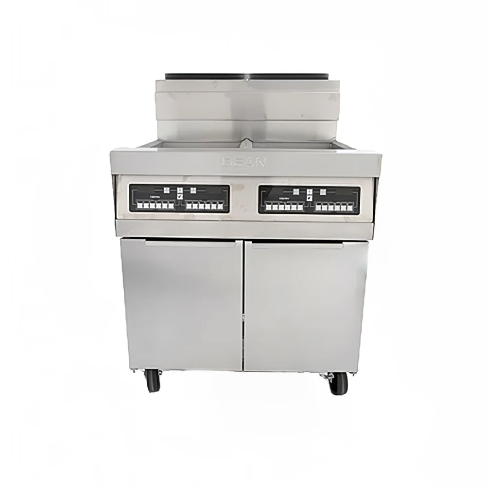 Dean 2PRG50T Gas Fryer - (2) 50 lb Vats, Floor Model, Natural Gas