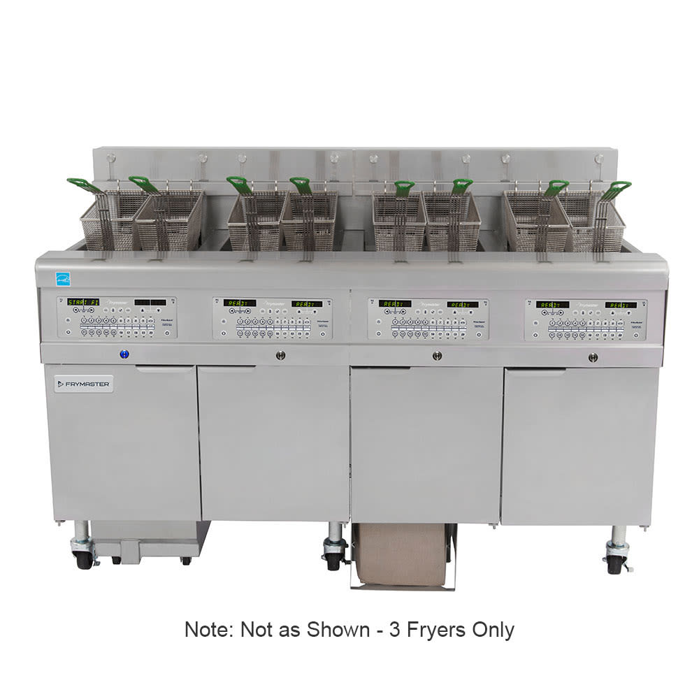 Frymaster 3FQG30U Gas Fryer - (3) 30 lb Vats, Floor Model