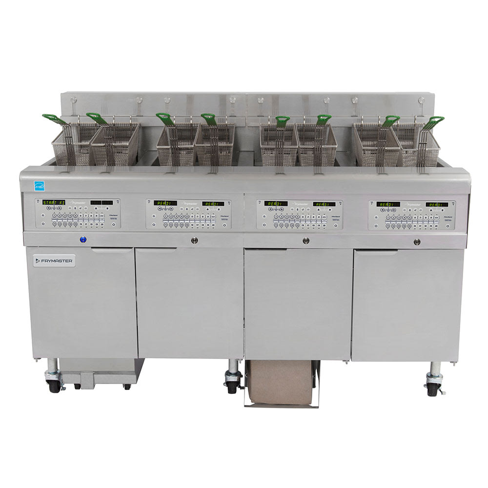 Frymaster 4FQE30U Electric Fryer - (4) 30 lb Vats, Floor Model, 208v/3ph