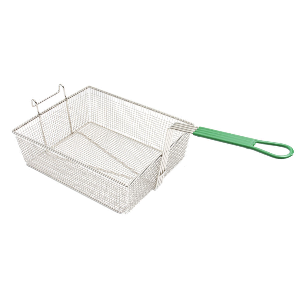 Frymaster 803-0015 Fryer Basket w/ Coated Handle & Front Hook, 14" x 11 3/4" x 4 11/16"