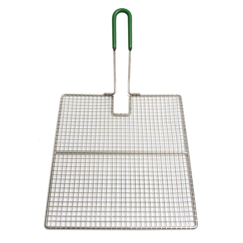 Frymaster 803-0136 Full Pot Fryer Basket Support Screen w/ Handle - 13 3/4" x 12 1/2"