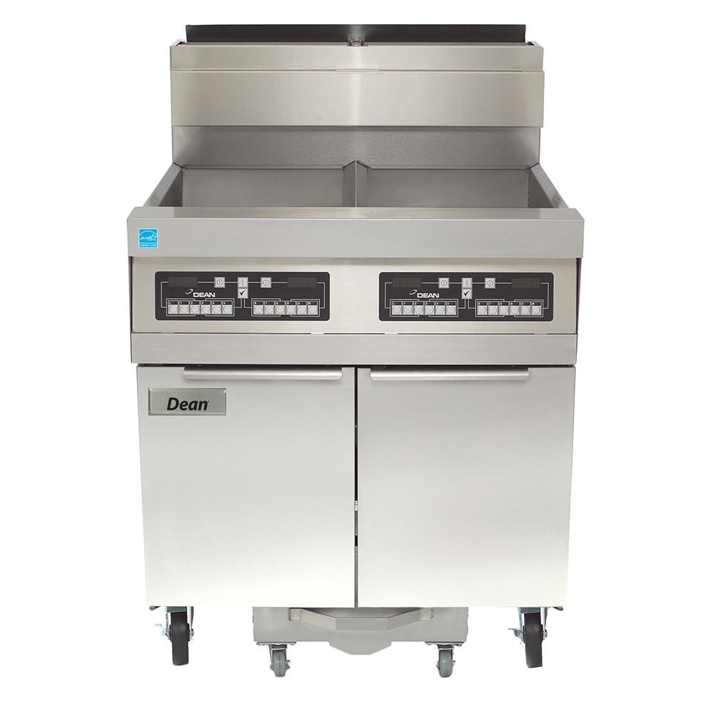 Dean SCFD260G Gas Fryer - (2) 75 lb Vats, Floor Model, Natural Gas