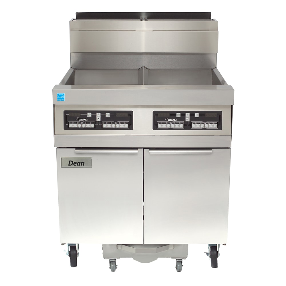 Dean SCFD460G Gas Fryer - (4) 75 lb Vats, Floor Model, Natural Gas