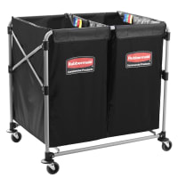 Rubbermaid FG101100BLA Trash Cart w/ 600 lb Max Load Capacity, Black thumbnail 8