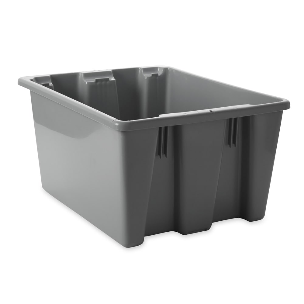 Rubbermaid FG173100GRAY Palletote® Bus Box - 23 1/2" x 19 1/2" x 10", Gray
