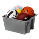 Rubbermaid FG173100GRAY Palletote® Bus Box - 23 1/2" x 19 1/2" x 10", Gray thumbnail 4