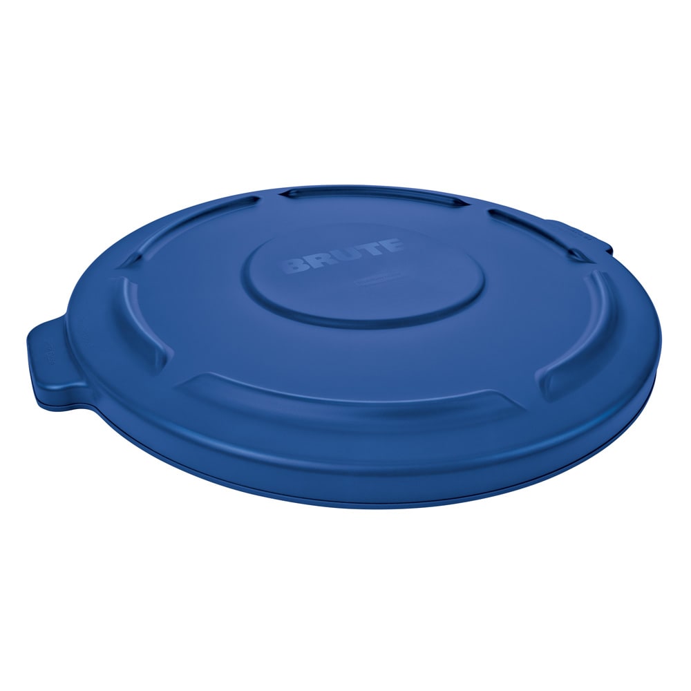 Rubbermaid 1779733 Round Flat Trash Can Lid - Plastic, Blue