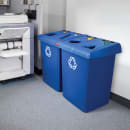 Rubbermaid 1792372 92 gal Multiple Material Recycle Bin - Indoor, Multiple Sections thumbnail 4