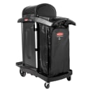 Rubbermaid 1861427 Compact Janitor Cart w/ Dome Top, Black thumbnail 2
