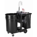 Rubbermaid 1861430 Janitor Cart w/ Locking Cabinet, Black thumbnail 3