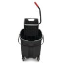 Rubbermaid 1863896 35 qt Mop Bucket Combo - Side Press Wringer, Plastic, Black thumbnail 3