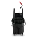 Rubbermaid 1863898 36 qt Mop Bucket Combo - Down Press Wringer, Plastic, Black thumbnail 3