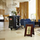 Rubbermaid 1867507 Executive Multi-Lingual Caution Sign - 2 Sided Wood/Gold thumbnail 3