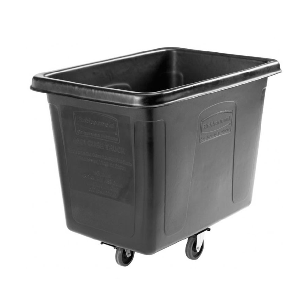 Rubbermaid 1867537 Trash Cart w/ 500 lb Capacity, Black