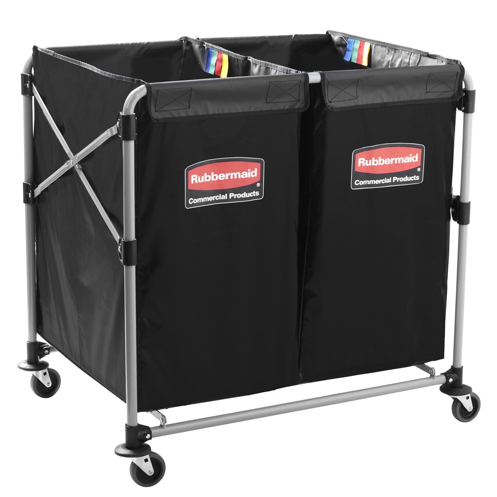 Rubbermaid 1881781 Laundry Cart w/ Collapsible Basket, 35 7/10" L x 24 1/10" W x 34"H