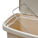 Rubbermaid 1883458 13 gal Rectangle Plastic Step Trash Can, 17 9/10" L x 11 1/2" W x 28 3/10" H, Beige thumbnail 5