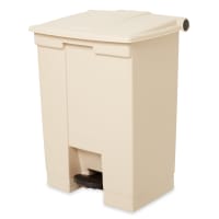 Rubbermaid 1883460 18 gal Rectangle Plastic Step Trash Can, 19 43/64" L x 12 15/64" W x 31 39/64" H, Beige thumbnail 7