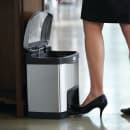 Rubbermaid 1901982 4 gal Rectangle Metal Step Trash Can, 15 37/64" L x 11 29/32" W x 15 47/64" H, Black thumbnail 3