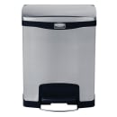 Rubbermaid 1901985 8 gal Rectangle Metal Step Trash Can, 16 53/64" W x 12 53/64" D x 21 1/8"H, Black thumbnail 2