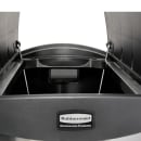 Rubbermaid 1901993 13 gal Rectangle Metal Step Trash Can, 22 43/64" L x 11 39/64" W x 28 29/32" H, Red thumbnail 4