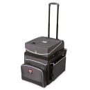 Rubbermaid 1902466 21 1/4" Housekeeping Cart w/ Adjustable Dividers - Teflon Coated Fabric, Dark Gray thumbnail 2