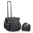 Rubbermaid 1902467 17" Housekeeping Cart w/ Adjustable Dividers - Teflon-Coated Fabric, Dark Gray thumbnail 3