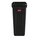 Rubbermaid 1955959 16 gal Rectangle Slim Trash Can, 22"L x 11"W x 25"H, Black thumbnail 2
