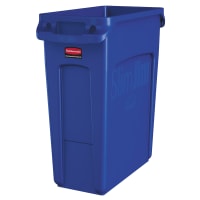 Rubbermaid 1955960 16 gal Rectangle Slim Trash Can, 22"L x 11"W x 25"H, Green thumbnail 4