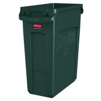 Rubbermaid 1956181 16 gal Rectangle Slim Trash Can, 22"L x 11"W x 25"H, Brown thumbnail 4