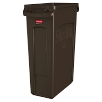 Rubbermaid 1956189 23 gal Rectangle Slim Trash Can, 22"L x 11"W x 30"H, Red thumbnail 4