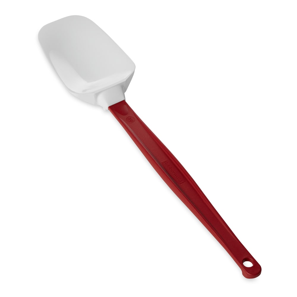 Rubbermaid FG196700RED 13 1/2" Spoon Scraper Spatula - Red Handle