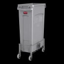 Rubbermaid 1968468 Rectangular Metal Trash Can Dolly w/ Flat Center & 100 lb Capacity thumbnail 3