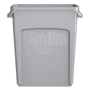 Rubbermaid 1971258 16 gal Rectangle Slim Trash Can, 22"L x 11"W x 25"H, Gray thumbnail 3