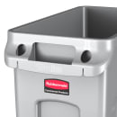 Rubbermaid 1971258 16 gal Rectangle Slim Trash Can, 22"L x 11"W x 25"H, Gray thumbnail 5
