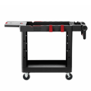 Rubbermaid 1997206 2 Level Polymer Utility Cart w/ 500 lb Capacity, Raised Ledges thumbnail 2