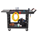 Rubbermaid 1997208 2 Level Polymer Utility Cart w/ 500 lb Capacity, Raised Ledges thumbnail 10